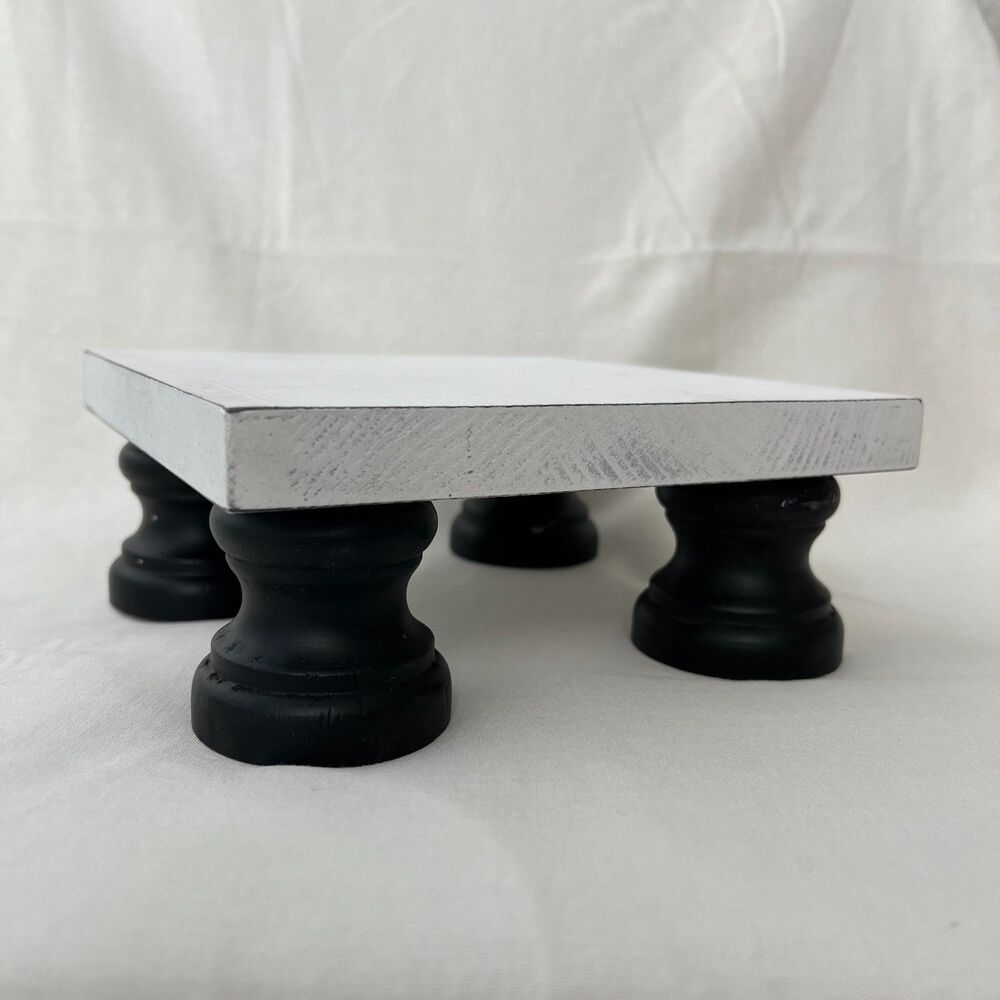 Jumbo Wooden Pedestal Riser Footstool Display Kitchen Bath -7.5"x7.5"- NEW